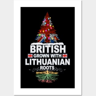 British Grown With Lithuanian Roots - Gift for Lithuanian With Roots From Lithuania Posters and Art